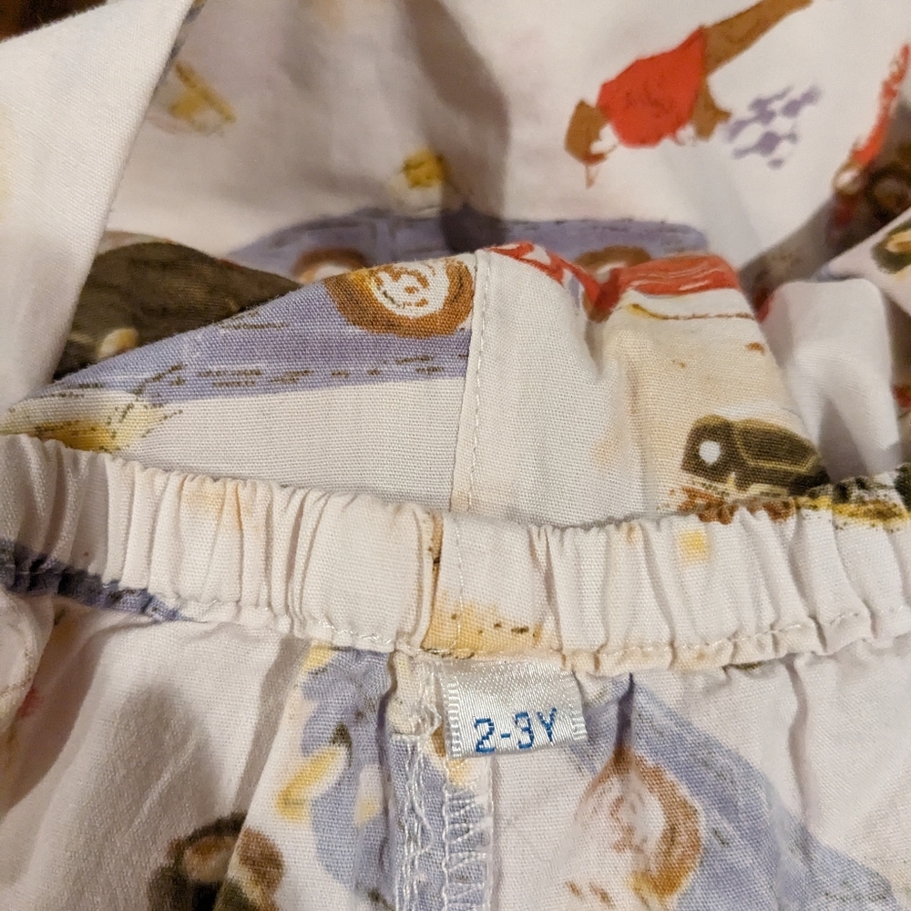 Classic Cars Minimalist Pajama Bottom Pants 2-3y - Picture 2 of 3